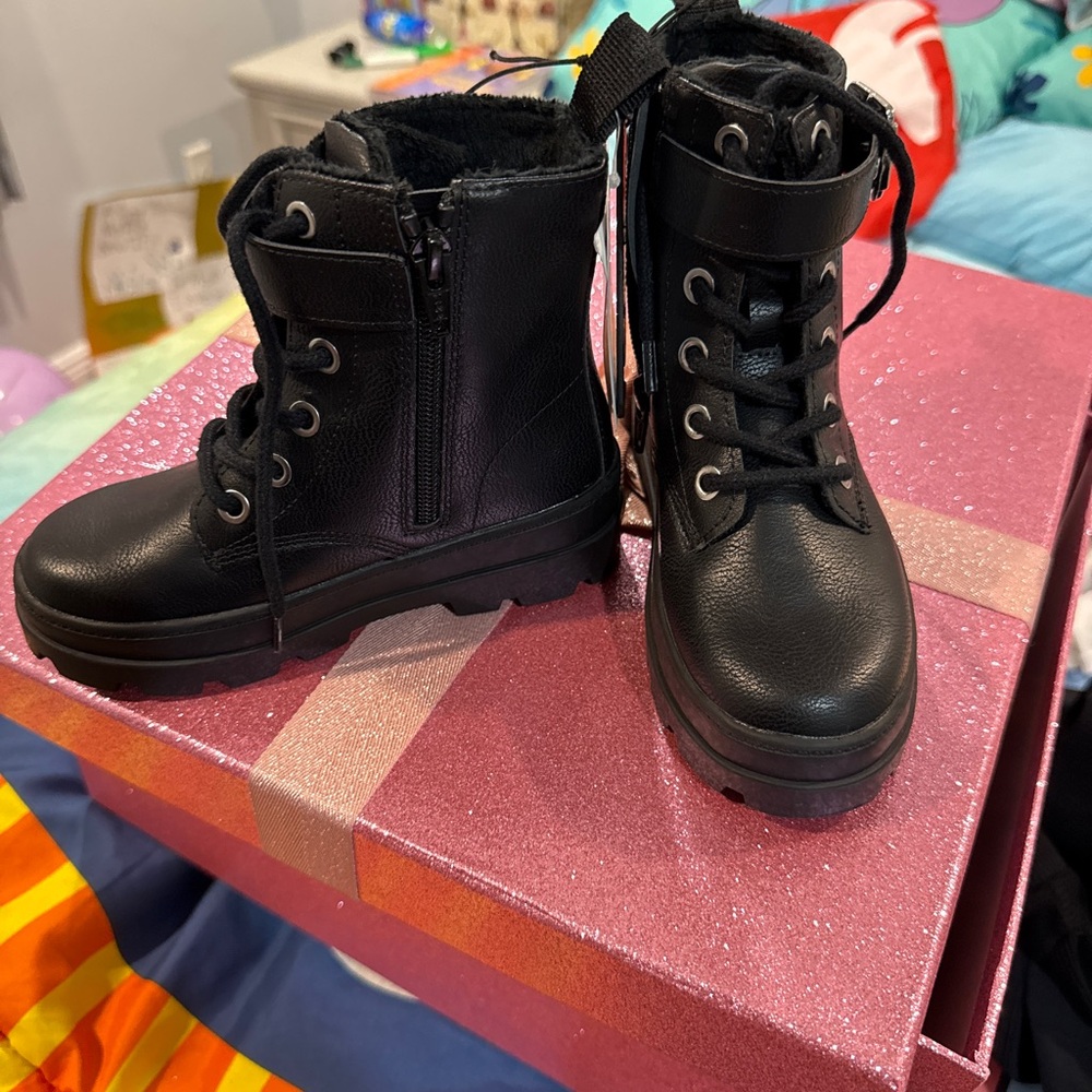 Kids Black Lace-Up Boots H&M